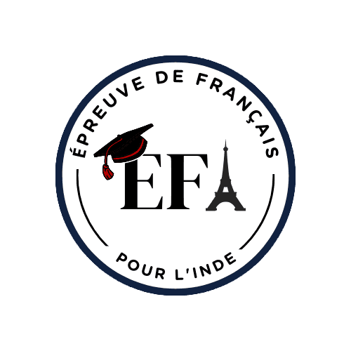 Épreuve de Français pour l'Inde — the EFI seal, with a graduation cap and the Eiffel Tower